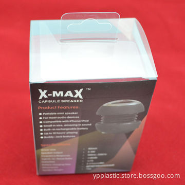 Fold-able PVC pet boxes with hanger for earphone